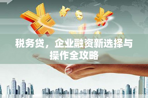 西陵税务贷，企业融资新选择与操作全攻略