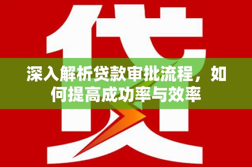 禄丰深入解析贷款审批流程，如何提高成功率与效率