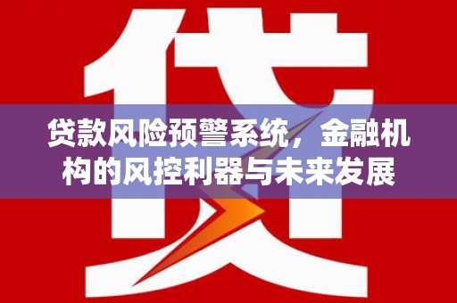 忻府贷款风险预警系统，金融机构的风控利器与未来发展