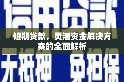 疏附短期贷款，灵活资金解决方案的全面解析
