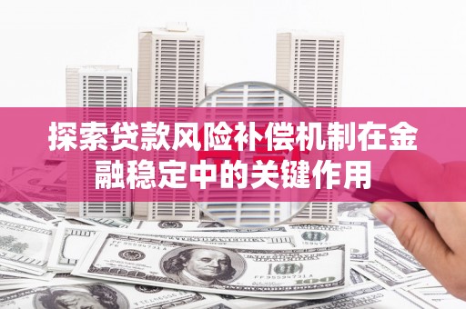 蔡甸探索贷款风险补偿机制在金融稳定中的关键作用