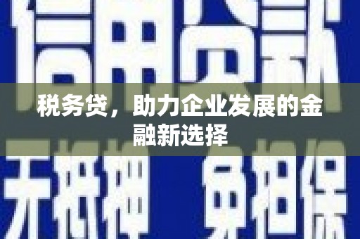宜良税务贷，助力企业发展的金融新选择
