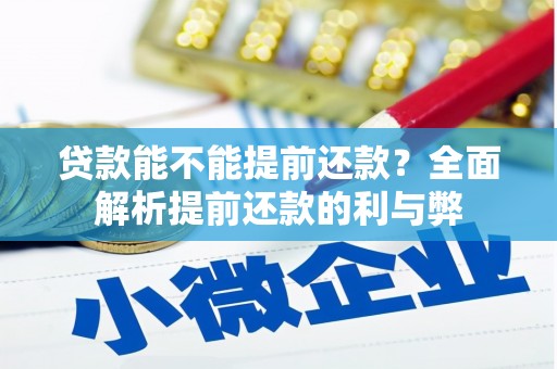 阜康贷款能不能提前还款？全面解析提前还款的利与弊