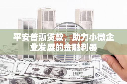 古县平安普惠贷款，助力小微企业发展的金融利器