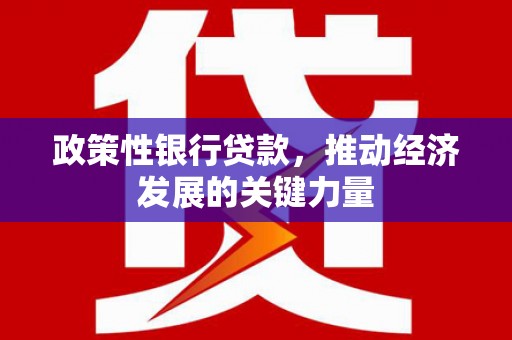 广宗政策性银行贷款，推动经济发展的关键力量