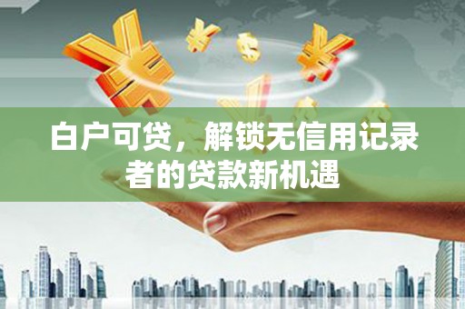 柳东白户可贷，解锁无信用记录者的贷款新机遇