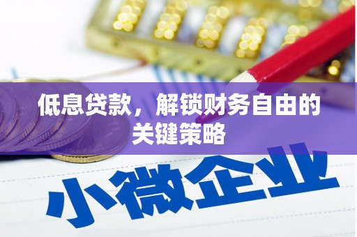 石鼓低息贷款，解锁财务自由的关键策略