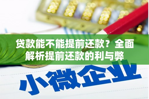 郴州贷款能不能提前还款？全面解析提前还款的利与弊