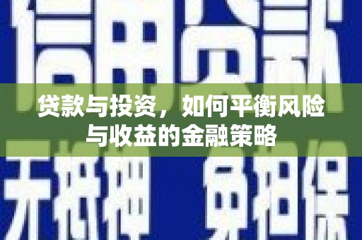 苏尼特右旗贷款与投资，如何平衡风险与收益的金融策略